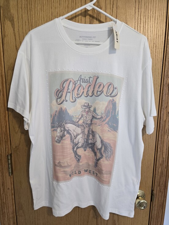 Ariat Other - Ariat White Rodeo Wild West Graphic Tee - Men's